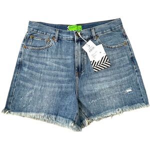 Sandrine Rose By Free People Women's Blue Distressed Denim Shorts Size 31 NWT